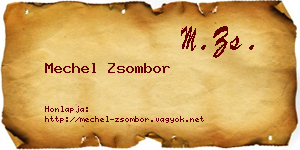 Mechel Zsombor névjegykártya